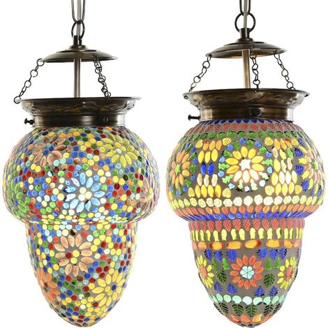 Suspension design mosaïque colorée pour intérieur chic - Palette de couleurs mosaïque lumineuse (1/5)