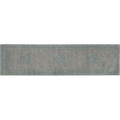 DKD Home Decor Tapis Coton Chenille 60x240 cm Blanc Noir (1/5)