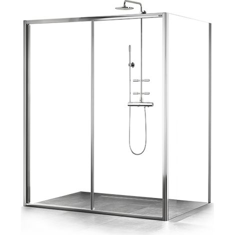 Panneau latéral Drive 1.0 pour porte coulissante 200x80cm, verre H1, cenit-chrome
