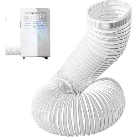 Tuyau d'évacuation flexible pour climatiseur - Tuyau universel pour climatiseur portable - Diamètre : 15 cm - Longueur : 150 cm - Installation dans le sens antihoraire (1/5)