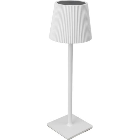 Kabellose Tischleuchte mit Touch-Bedienung, stufenloser Dimmfunktion, 4000 mAh Akku, USB-Ladefunktion, LED-Schreibtischlampe für Schlafzimmer, Büro, Café, Weiß (1/5)