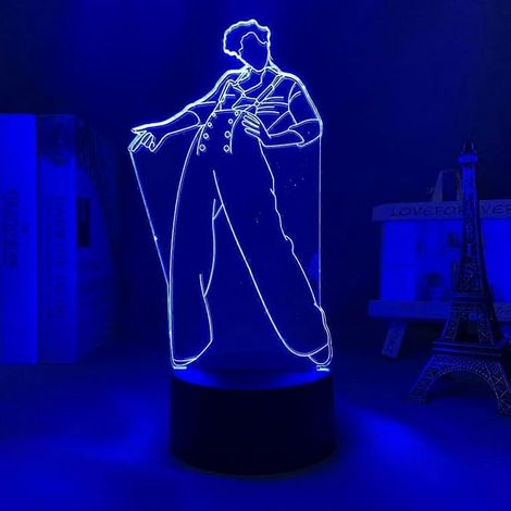 Veilleuse 3D LED RGB effet musique, lampe de chevet USB à couleurs variables, décoration chambre et cadeau anniversaire (1/4)