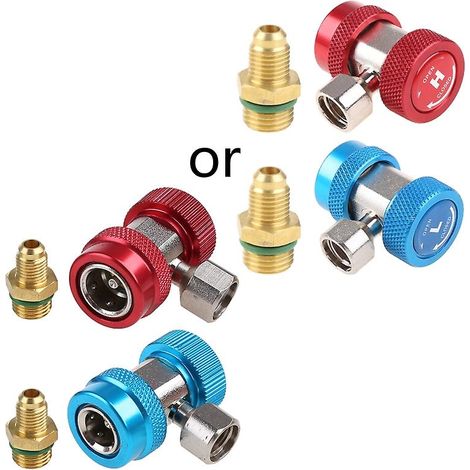2 adaptateurs R134A H/L à raccord rapide, réglables, neufs (1/5)