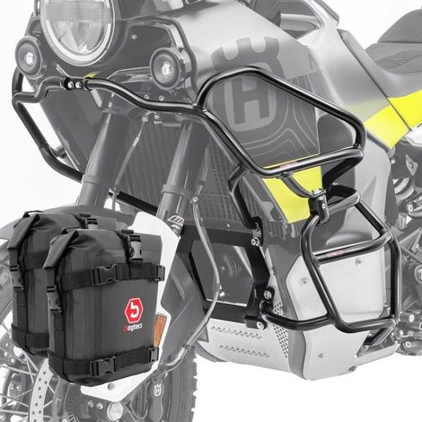 Set parafango anteriore e posteriore + borse per Husqvarna Norden 901 21-25 nero