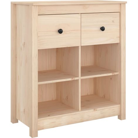 Credenza buffet cassettiera mobile contenitore organizer cucina soggiorno soggiorno 70 x 35 x 80 cm legno di pino massiccio marrone 020029645