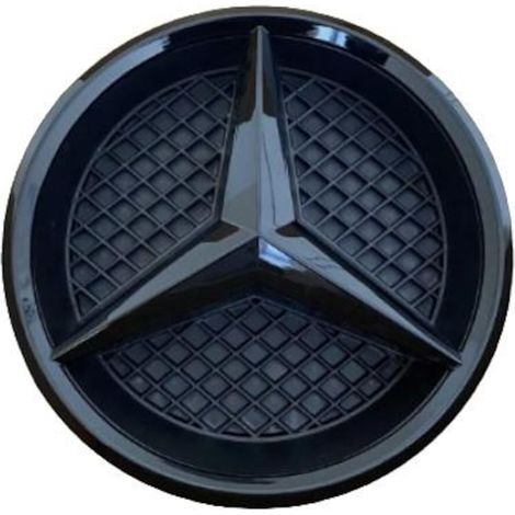 Logo emblème de calandre noir pour Mercedes 2012-2018, compatible W205, W212, W176 et W218, badge de grille auto (1/3)