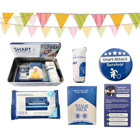 Kit de survie pour déjections canines – Accessoire hilarant de relaxation avec mouchoirs  Ensemble de farces de survie pour déjections canines  pour anniversaire, Noël, poisson d'avril, Nouvel An