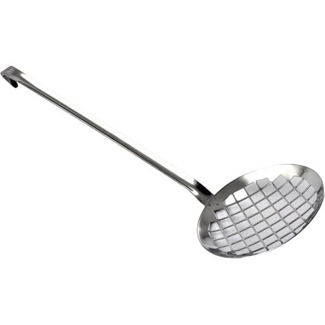 Svanera schiumarola larga 14 cm in acciaio inox ,qualità media