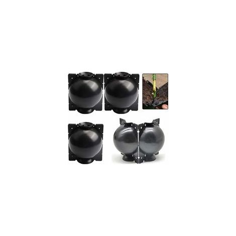 Boîte de greffage de plantes, dispositif d'enracinement de plantes 4 pièces, boîte à haute pression pour plantes, boule de coupe de propagation pour greffe de reproduction de croissance de jardin (noi (1/4)