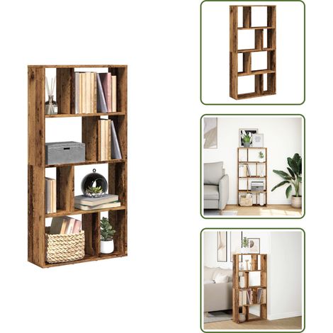 The Living Store Bücherregal Altholz-Optik 60x20x120,5 cm Holzwerkstoff - Holzwerkstoff (1/5)