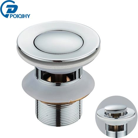 (Chrome A)Bathroom Basin Sink Pop Up Drain Waste Stopper Bathroom Faucet Accessories Brass Chrome/Rose Gold/Brushed Gold Basin Sink Drain (1/4)