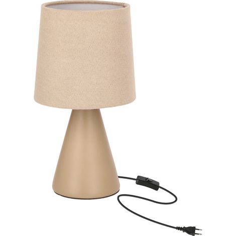 Lampe table SATTI céramique velours brun E14 Candellux (1/5)