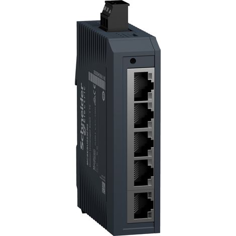 MODICON 5-Port Unmanaged Switch, 9,6 bis 32 V DC-Netzteilbereich (1/5)