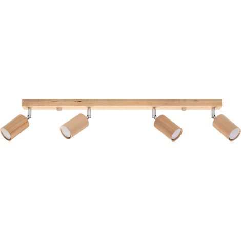 Lámpara de techo Berg 4 de madera natural (1/5)