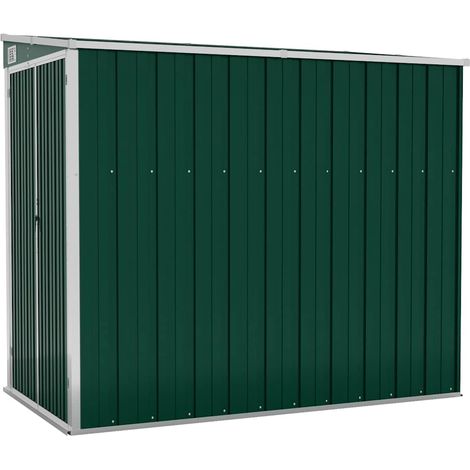 Maison Exclusive - Capanno Giardino a Parete Verde 118x194x178 cm Acciaio Zincato (1/5)