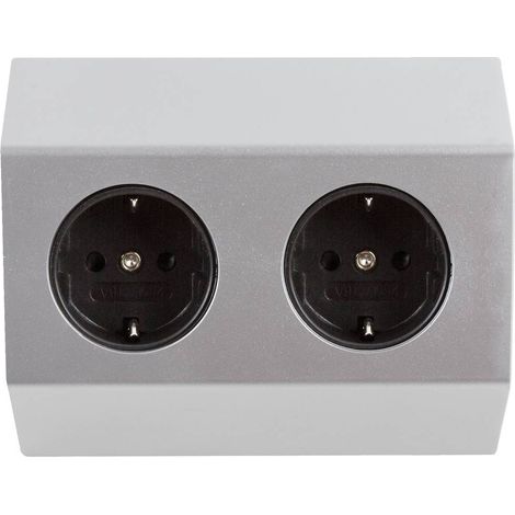 Heitronic 500069 Multipresa Bianco, Argento 1 pz. (1/5)