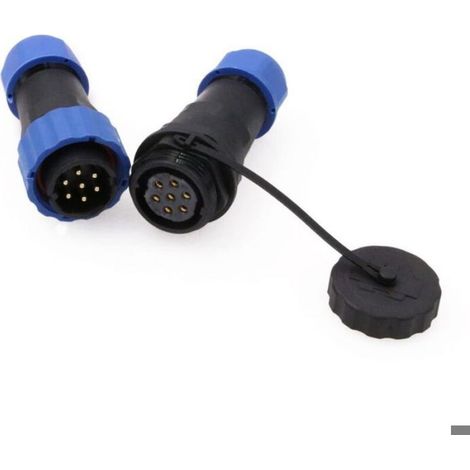 Connecteur Étanche IP68 - 7 Broches - Montage Sur Panneau - À Souder - Déconnexion Rapide - Diamètre Câble 6 À 12 mm (1/4)