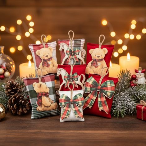 Sacchetti profumati Teddy natalizi per profumazione ambienti set da 8 (1/3)