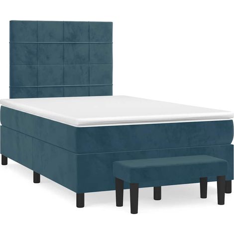 Maison Exclusive - Cama box spring con colchón terciopelo azul os (1/5)