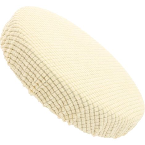 Housse de Chaise Ronde Extensible en Polyester, Protecteur Lavable, Facile à Ranger, pour Tabourets de Salle à Manger la Maison (1/5)