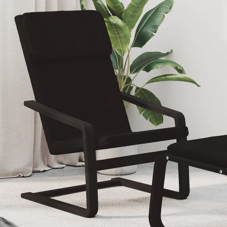 Chaise de relaxation Chaise de salon Noir Tissu 46519 (1/5)
