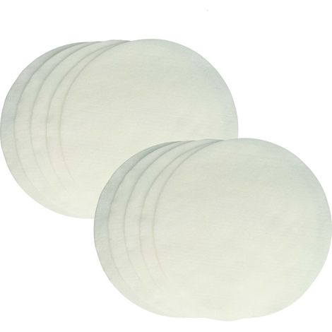 vhbw 10x filtro polveri fini compatibile con Nilfisk-Alto GD 930 S 2 Cubic, GD 940, GD 936, GD 945 aspirapolvere - Filtro in nonwoven bianco, tondo