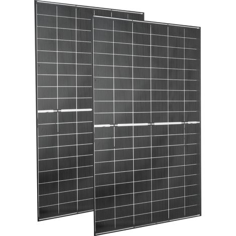 Mophorn Bifaziales Solarpanel 2 Stk. 400W, 16BB N-Typ Monokristallines PV-Modul mit 24% Effizienz, IP65 wasserdichtes Solarmodul mit MC4-Anschluss & Aluminiumrahmen für Auto, netzunabhängige Nutzung (1/5)