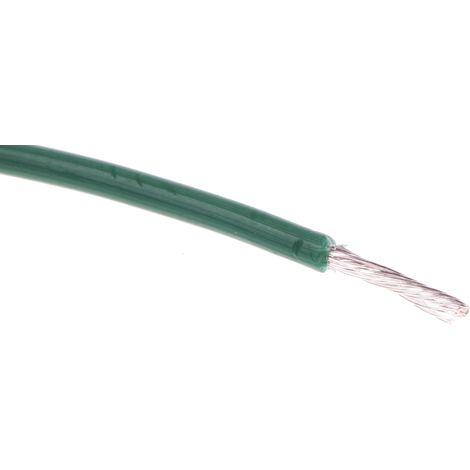 Fils de connexion RS PRO UL3266, 11 0,2 mm² 24 AWG, 300 V, XLPE Vert, 100m ( Prix pour Bobine de 100 Mètres )