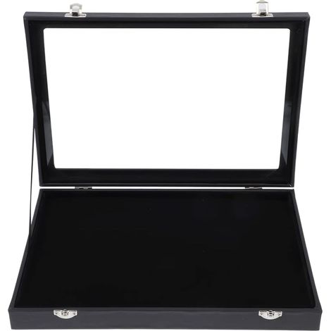 Boîte De Rangement des Badges Porte-Bracelet Plateau De Rangement pour Broche Vitrine De Bijoux Coffret à Bijoux en Verre Vitrine Broche des Boucles d'oreilles Plastique Support (1/5)