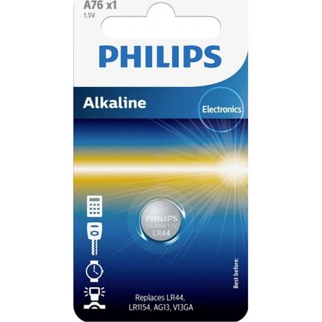 Philips Knopfzelle LR44 1.5 V 1 St. Alkali-Mangan A76