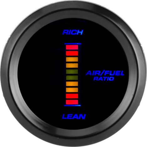 Jeffergarden Jauge universelle de rapport de carburant d'air bleu indicateur LED mètre 52mm Dia Instrument automatique-DOU