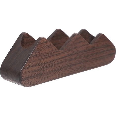 Porte-cartes de visite de bureau, support en bois pour cartes de visite, porte-cartes de bureau-12.00X4.00X2.50CM (1/4)