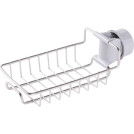 Étagère de douche suspendue en acier inoxydable - Sans perçage, organisateur gain de place avec crochet et panier à savon, compatible avec les barres de douche rondes de 20 à 25 mm