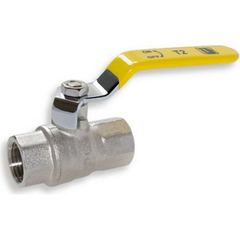 Valvola gas Ferro g61 maniglia acciaio tenuta TPFE (1/2)