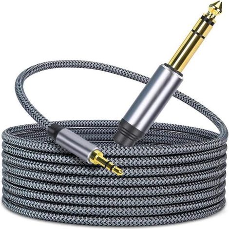 KLVGTIFS PU - Adaptateur mâle-mâle 3,5 mm vers 6,5 mm pour la connexion d'un téléphone portable à un ordinateur, des haut-parleurs et une c(N78) (1/5)