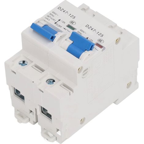 Disjoncteur miniature à verrouillage AC450V, inverseur manuel double alimentation, montage sur rail DIN, 1P+1P, 10 kA, 100 A (1/5)