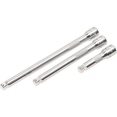 Sealey Premier Wobble/Rigid Extension Bar Set 3/8""Sq Drive 3pc AK763