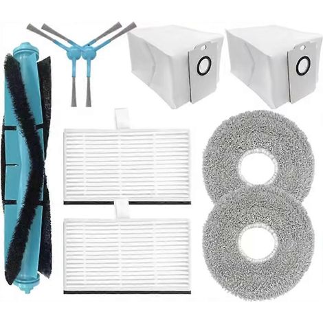 Lot de 9 pièces pour aspirateur Cecotec Conga 9590 / 9990 / 10090 AI Spin Revolution Ultra Power : brosse, filtre, chiffon et sac à poussière. (1/5)