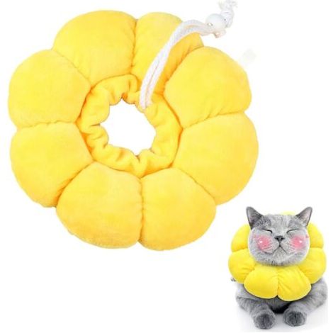 Collier pour chat anti-léchage, collier pour chat réglable, collier pour chat doux, collier élisabéthain, collier pour chat et chien, fonction anti-morsure de restauration pour animaux de compagnie, ( (1/5)