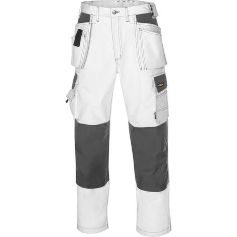Arbeitshose Canvas Bundhose weiß/grau Größe 26 (1/4)