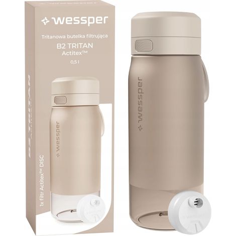 Botella Wessper Tritan con filtro WES273-500-BG beige 500 ml (1/5)