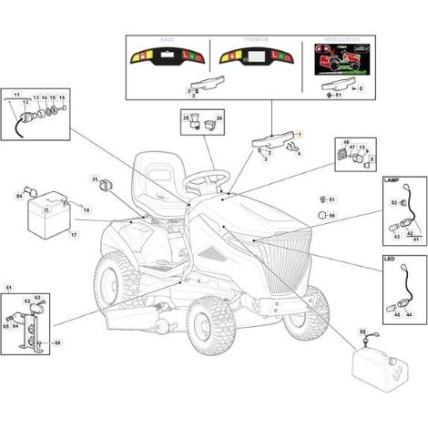 Tracteur STIGA 2243H-SD Twin premium electronic board assembly ORIGINAL