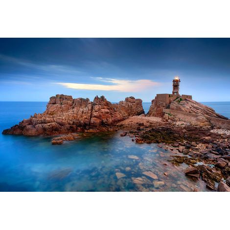 Tableau sur toile île de Bréhat de nuit 65x97 cm - Impression sur Toile Murale Décorative - Image imprimée en HD sur Toile - Toile sur Châssis en Bois FSC - Fabriqué en France (1/4)