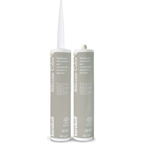 Kerakoll Silicone Sanitario Grigio Caldo Silmat KK66 290ml - Sigillante Elastico Opaco