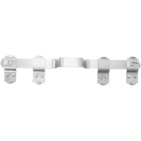 Afbat – Barre de sécurité à ergots 450 mm – Acier zingué blanc – Système anti soulèvement pour volets battants – Sécurisation optimale