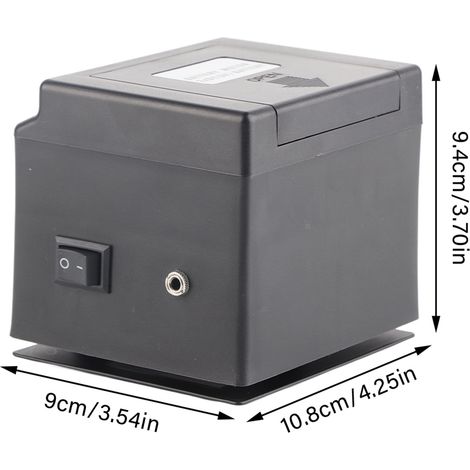 3V-Gleichstrom-Akku-betriebener Drehspießgrillmotor – Schwarzes Aluminium, 2,5 U/min, 30 kgf·cm, 10,8 x 9 x 9,4 cm