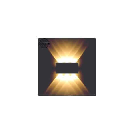 MINKUROW Aplique LED para exteriores, Aplique LED para pared, Apliques, Aplique LED para exteriores, Aplique de pared interior hacia arriba y hacia abajo 6w Aplique LED de pared Aluminio Impermeable I (1/5)