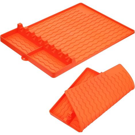 Accessoires pour plaque de cuisson, tapis de protection latéral en silicone, tapis de cuisson pour grille, spatule, outils de barbecue, tapis de cuisson (1/5)
