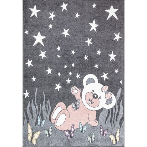 Tapis pour chambre d'enfant Ourson (Gris et Blanc - 160x230cm) (1/5)