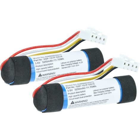 vhbw 2x batería compatible con Harman/Kardon ONYX STUDIO 7 altavoces, cajas acústicas (2,6 Ah, 3,6 V, Li-Ion)